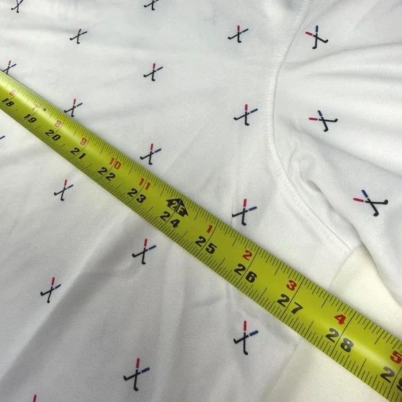 Bermuda Sands Golf Polo Mens 2XL 'Clubs White' Print Performance S/S White NWT - Picture 7 of 13